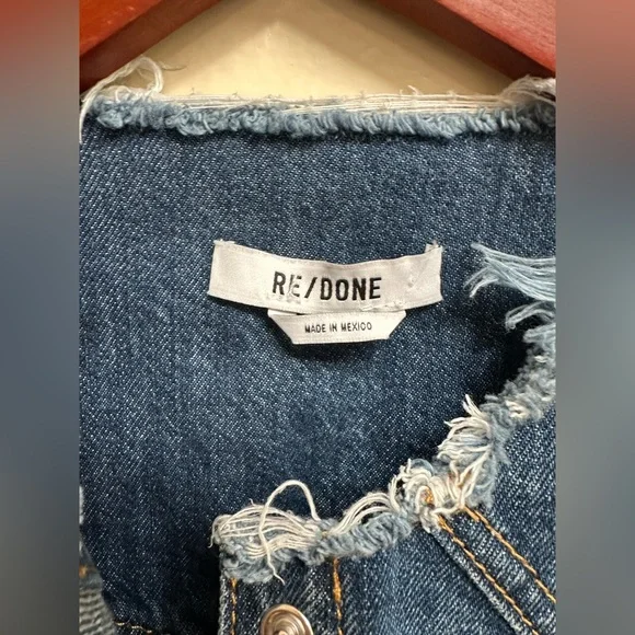 Re/Done Riley Denim Button-Up Shirt Dress - Picture 2 of 3